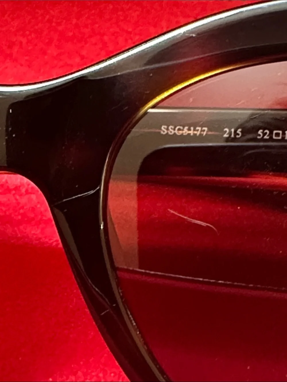 Oscar de la Renta SSC5177 Black Cat Eye Sunglasses w/ Case 52□19